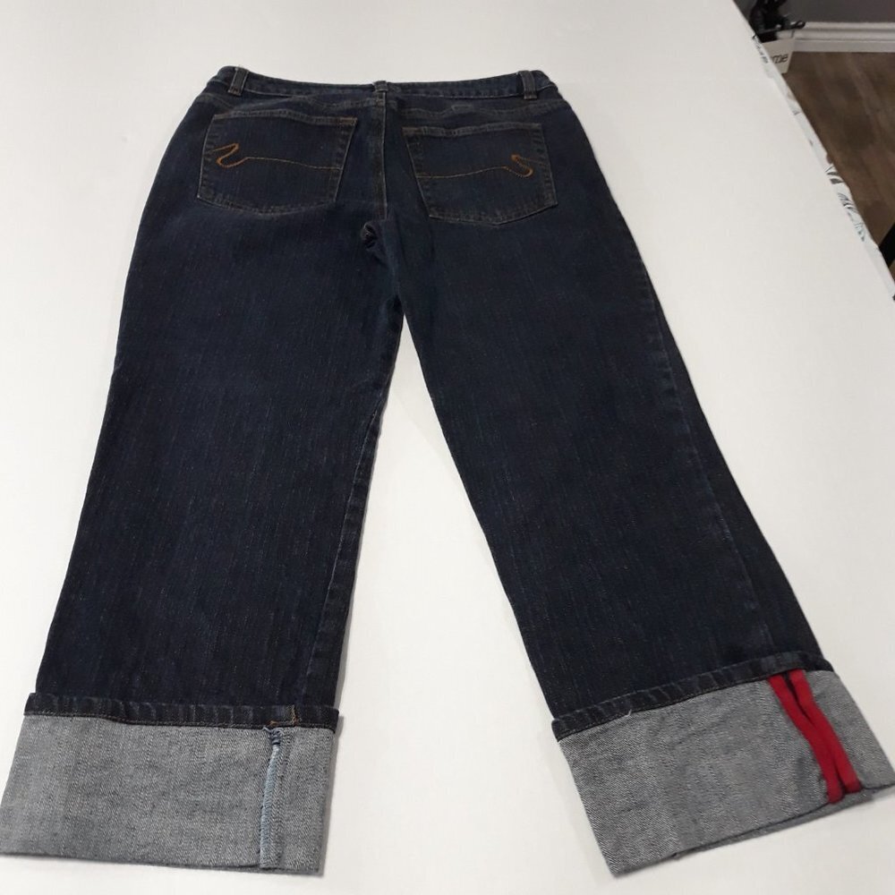 High Sierra Women's Cuffed Capris Blue Jeans - Picture 7 of 9
